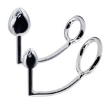 LeLuv Eyro Anal Hook with Cock Ring and Egg | Stainless Steel Prostate Massager