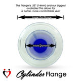 Silver Ultima BLACK Penis Pump 9" WIDE FLANGE - Choose Cylinder Diameter