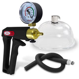 LeLuv MAXI Black Vagina Pump + Gauge with Premium Slippery Hose