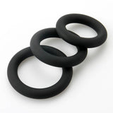 LeLuv Round Smooth Cock Ring 3-Pack - 32mm (1.3"), 37mm (1.5") and 42mm (1,7")