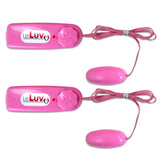 2 PACK New Vibrating Bullet Multi Speed Vibrator Massaging Rocket Egg Pink