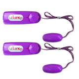 2 PACK New Vibrating Bullet Multi Speed Vibrator Massaging Rocket Egg Purple