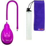 eGrip Rechargeable Penis Pump - Purple Handle, Silicone Hose - 9" x 1.3" Thick-Walled Penis Cylinder