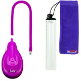 eGrip Rechargeable Penis Pump - Purple Handle, Silicone Hose - 9" x 1.5" Thick-Walled Penis Cylinder