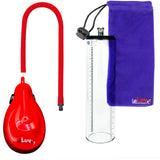 eGrip Rechargeable Penis Pump - Red Handle, Silicone Hose - 9" x 2.3" Thick-Walled Penis Cylinder