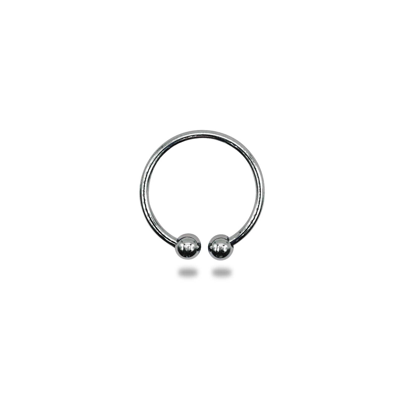 Eyro Stainless-Steel 2 Ball Bull Ring/Horseshoe Cock and Glans Ring 20