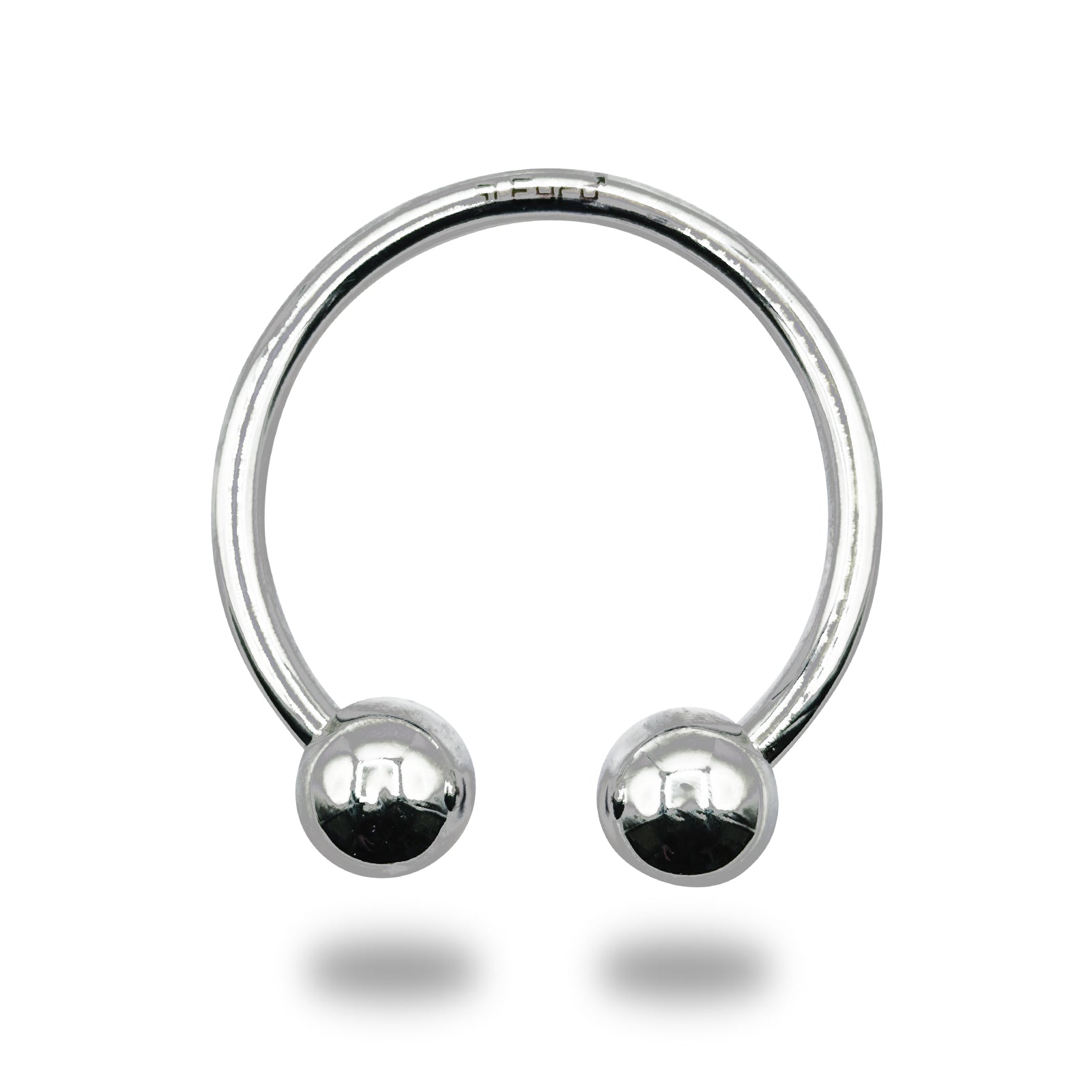 Eyro Stainless-Steel 2 Ball Bull Ring/Horseshoe Cock and Glans Ring 20