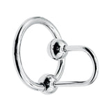 LeLuv Eyro Stainless Steel Glans Ring with Sperm Stopper - 20mm  - 36mm