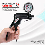 Jacvac Penis Pump | NPT Handle + Protected Gauge | 12" Thick Wall, No Flange Cylinder [Shopify ONLY]