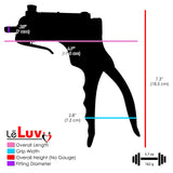 LeLuv JacVac Penis Pump - NPT Gauge Options with Round Flange Cylinder - Choose Size & Color