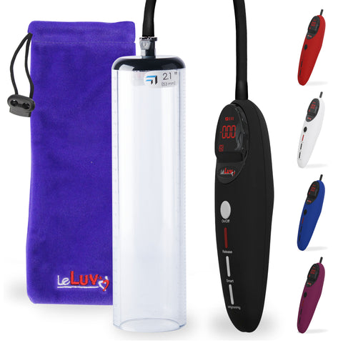 LeLuv Magna Pro Smart Handle Penis Pump Kit | 9" or 12" Length Thick Wall Flangeless Cylinders