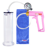 MAXI Pink Penis Pump + Gauge with 9" x 2.50" WIDE Flange Cylinder