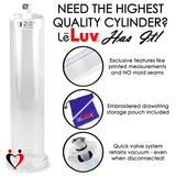 LeLuv Primo Lite Penis Pump -  Vacuum and Inflator Handle - Round Flange Cylinder Options