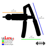 LeLuv Penis Pump with PRIMO Pro+ Handle| Round Flange Cylinder | Color and Gauge Options 