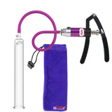 PRIMO Lite Penis Pump | Purple Handle, Silicone Hose | 12" x 1.35" Round Flange Cylinder 