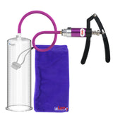 PRIMO Lite Penis Pump | Purple Handle, Silicone Hose | 12" x 3.50" Round Flange Cylinder 