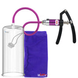 PRIMO Lite Penis Pump | Purple Handle, Silicone Hose | 12" x 4.50" Round Flange Cylinder 