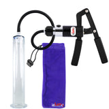 PRIMO Pro+ Handle Penis Pump | Black Handle, Silicone Hose | 12" x 1.75" Wide Flange Cylinder