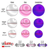 LeLuv Glass Ben-Wa Balls Classic Kegel Exercisers Small, Medium and Large Pairs