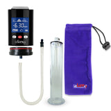 Smart LCD iPump Black Penis Pump 9" Length x 1.75" Diameter WIDE Flange Cylinder