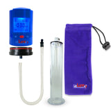 Smart LCD iPump Blue Handheld Electric Penis Pump 9" x 1.75" WIDE FLANGE Cylinder