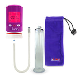 Smart LCD iPump Purple Handheld Electric Penis Pump 9" x 1.75" WIDE FLANGE Cylinder