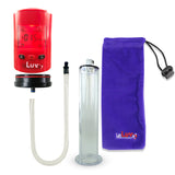 Smart LCD iPump Red Handheld Electric Penis Pump 9" x 1.75" WIDE FLANGE Cylinder