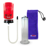 Smart LCD iPump Red Handheld Electric Penis Pump 9" x 2.25" WIDE FLANGE Cylinder