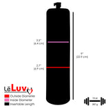 LeLuv Ultima Penis Pump - Rubber Grip, Silicone Hose with Thick Walled Cylinder - Choose Length & Diameter