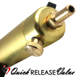 Ultima Penis Pump - Brass, Purple Rubber Grip, Clear Hose - Thick-Walled Cylinder