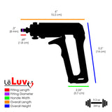 LeLuv Ultima Penis Pump, Black Rubber Grip, Silicone Hose - Thick-Walled Cylinders