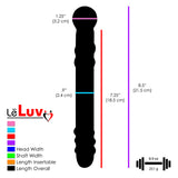 LeLuv Glass Flower Thruster Nubby Wand Pearly Dildo