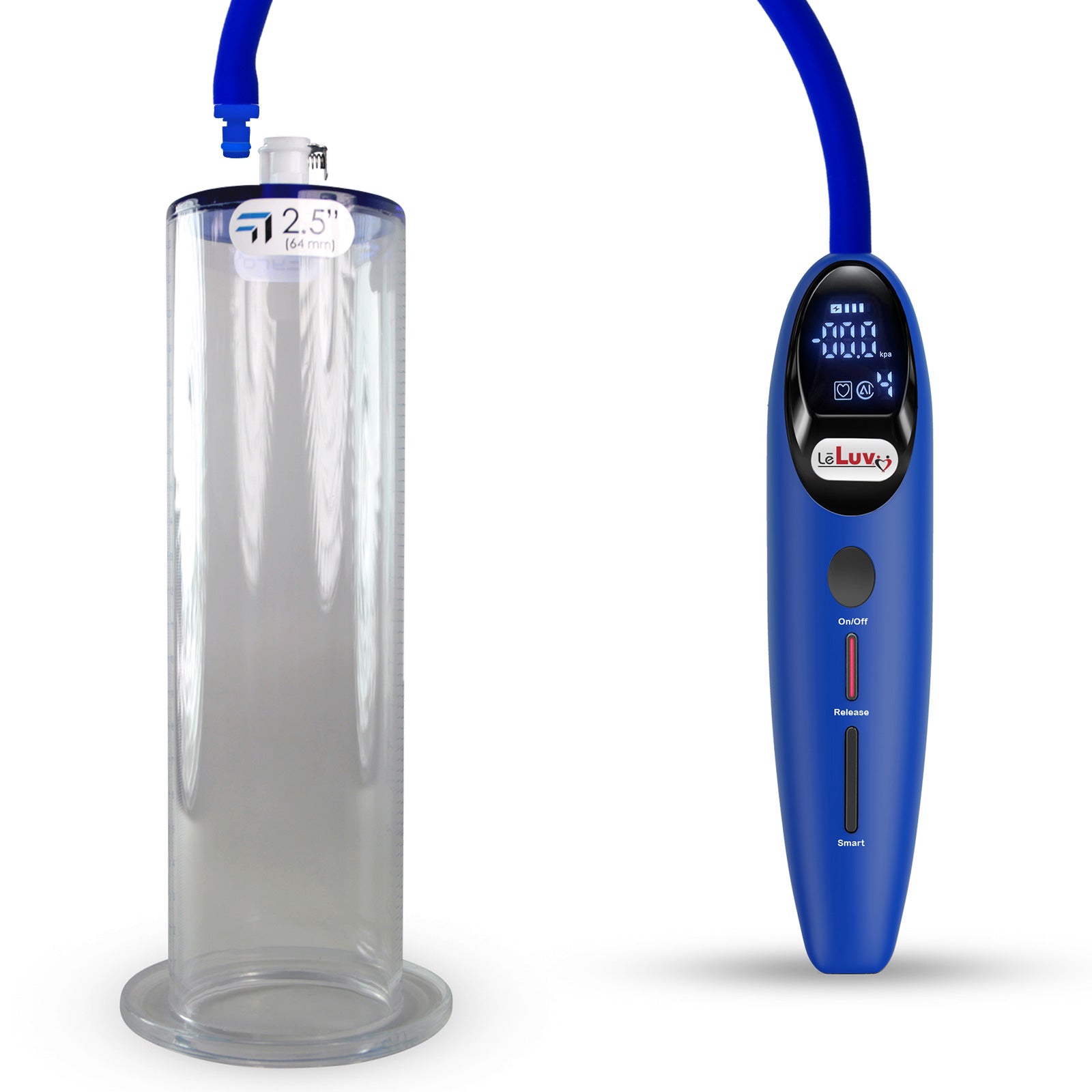 LeLuv Magna Smart LCD Penis Pump | 9 or 12 Inch Length Cylinder | Wide