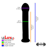 LeLuv Glass 7 Inch Classic Wand Beginner Dildo